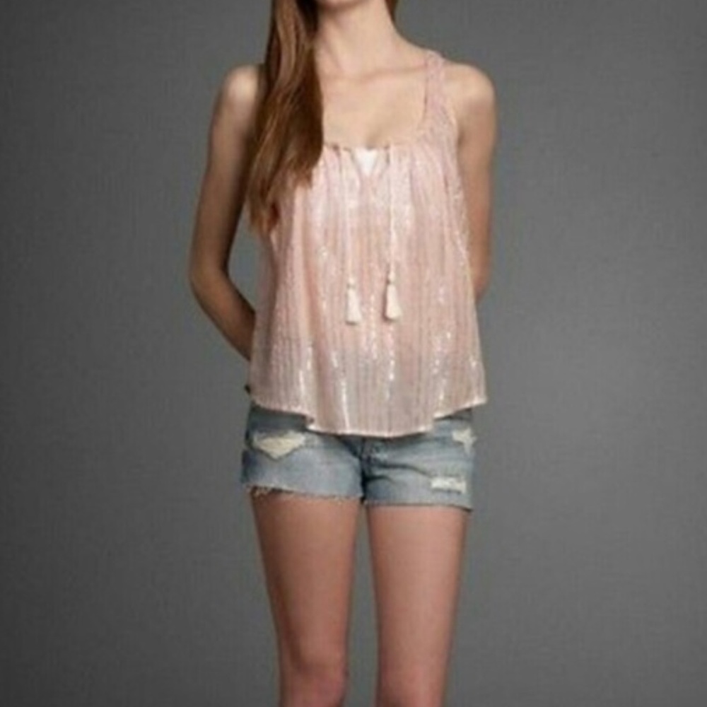 New Abercrombie Pink Shine Top